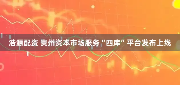 浩源配资 贵州资本市场服务“四库”平台发布上线