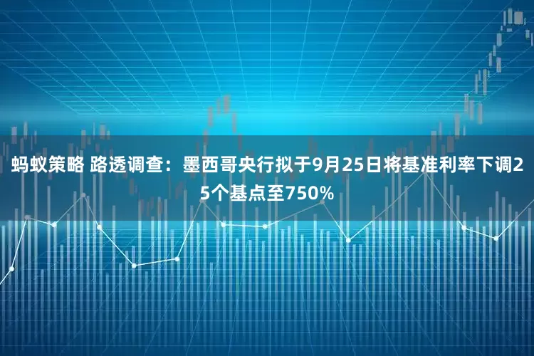 蚂蚁策略 路透调查：墨西哥央行拟于9月25日将基准利率下调25个基点至750%